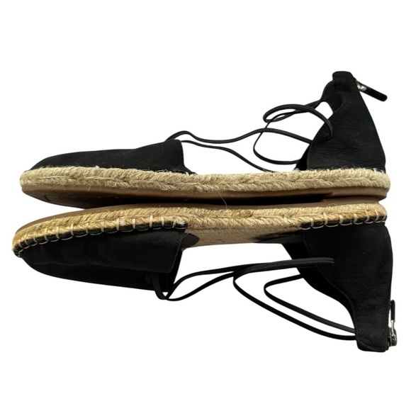 Eileen Fisher Lace Suede Espadrille In Black Leather Women’s Size 7 US/ 37.5 EU - Picture 5 of 6